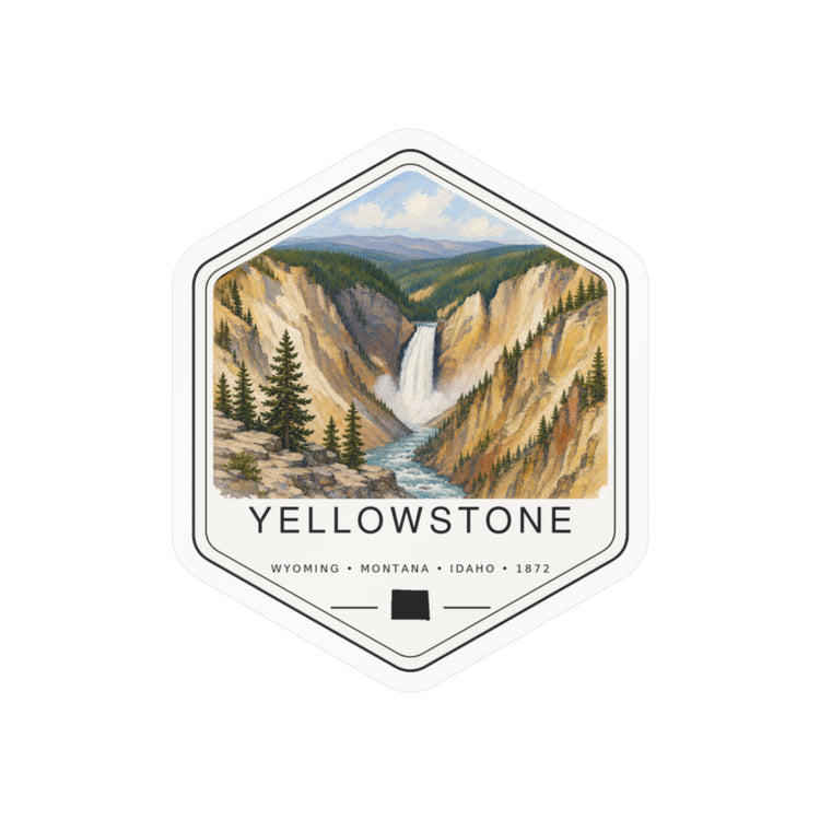 Yellowstone National Park Badge Sticker
