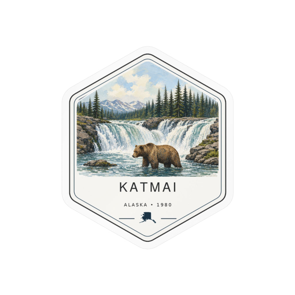 Katmai National Park Badge Sticker