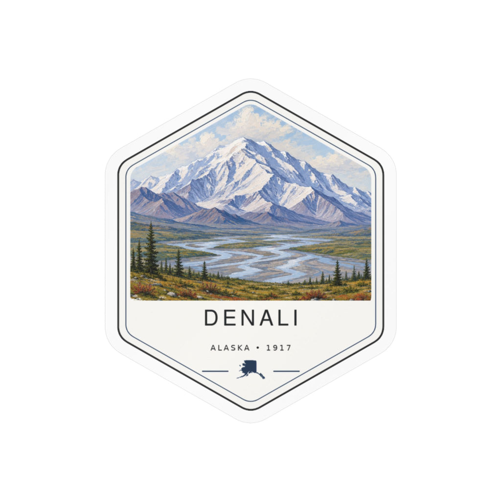 Denali National Park Badge Sticker