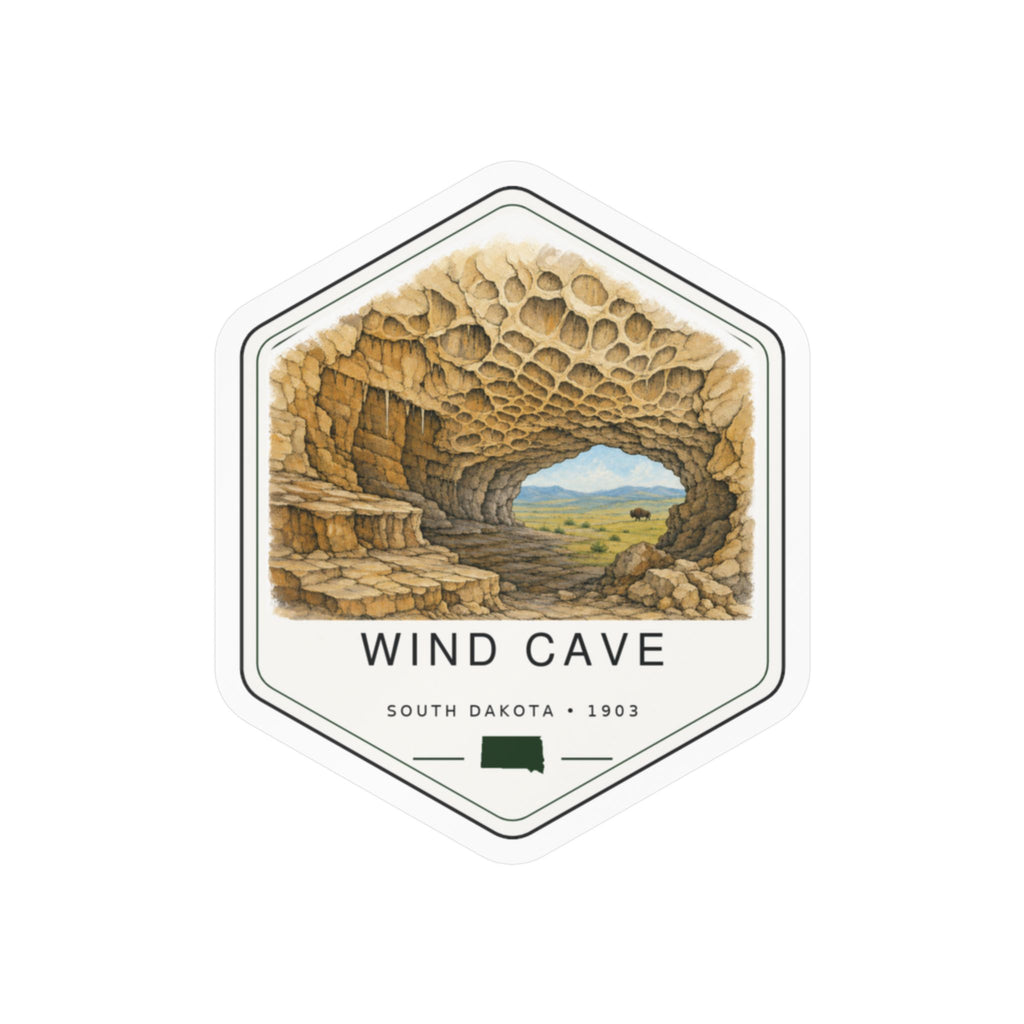 Wind Cave National Park Badge Sticker