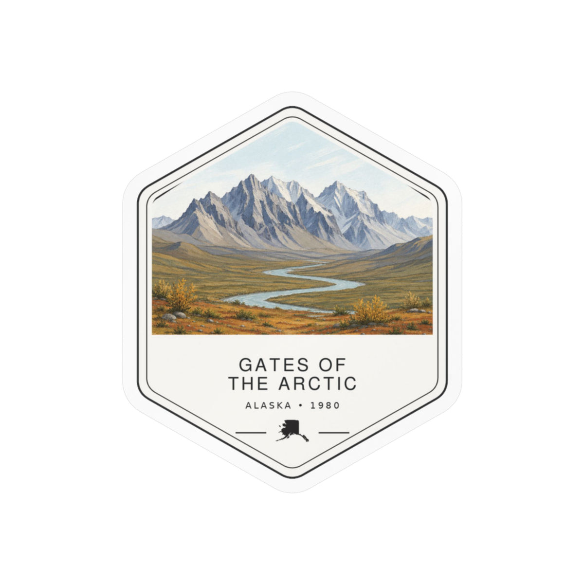Gates of the Arctic National Park Badge Sticker