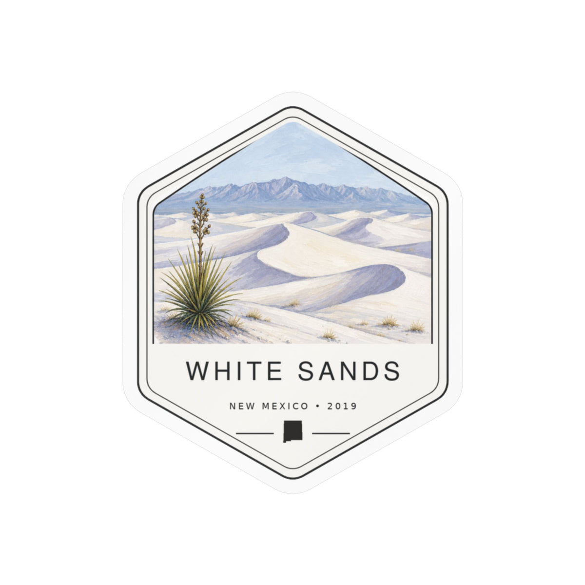 White Sands National Park Badge Sticker