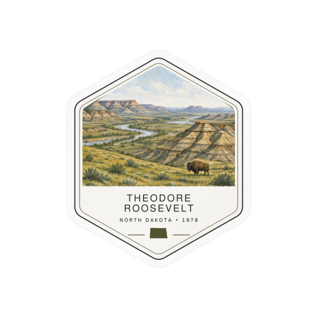 Theodore Roosevelt National Park Badge Sticker
