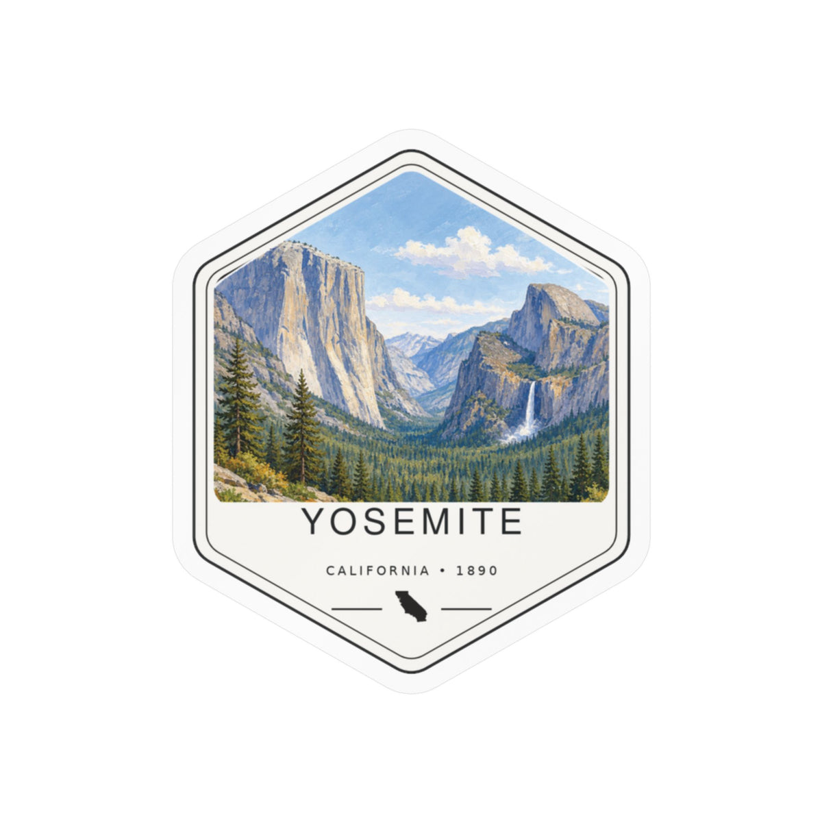 Yosemite National Park Badge Sticker