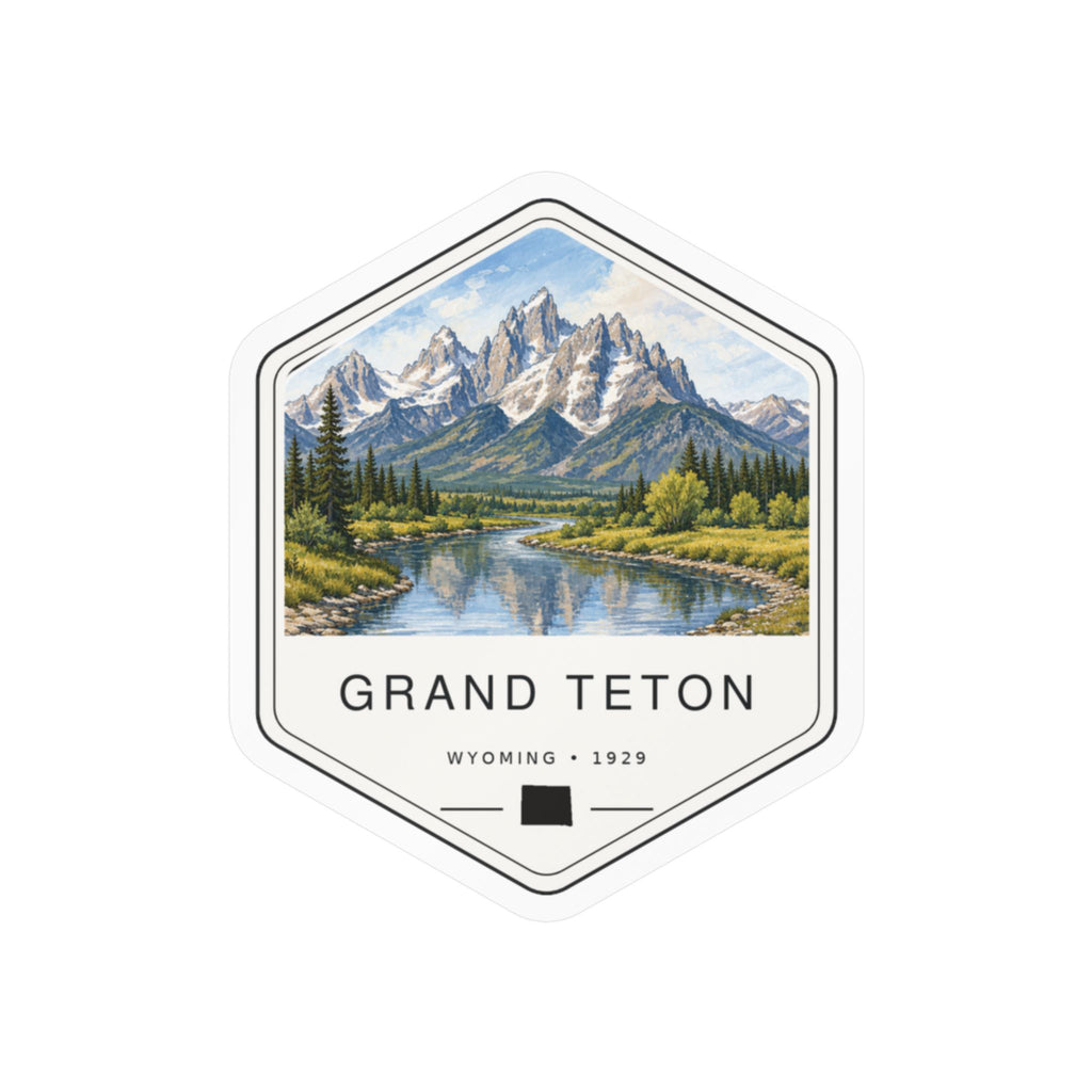 Grand Teton National Park Badge Sticker