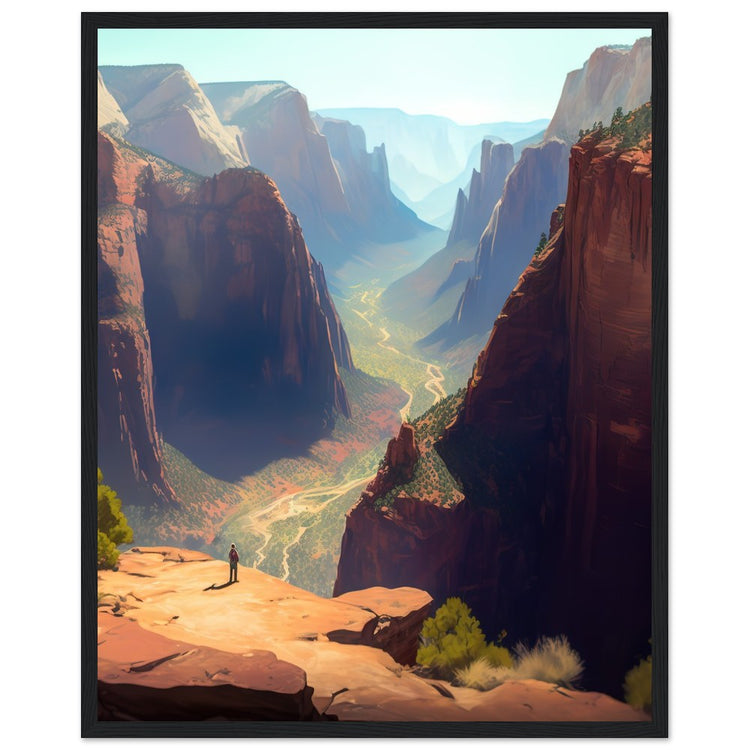 Zion National Park - Premium Matte Paper Wooden Framed Poster