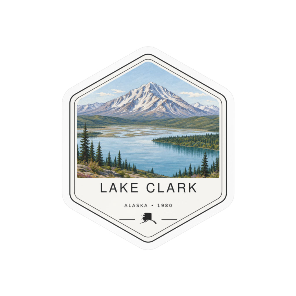 Lake Clark National Park Badge Sticker