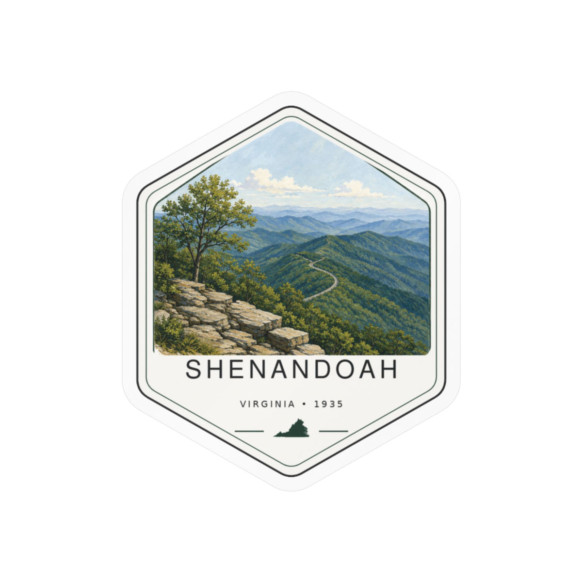 Shenandoah National Park Badge Sticker