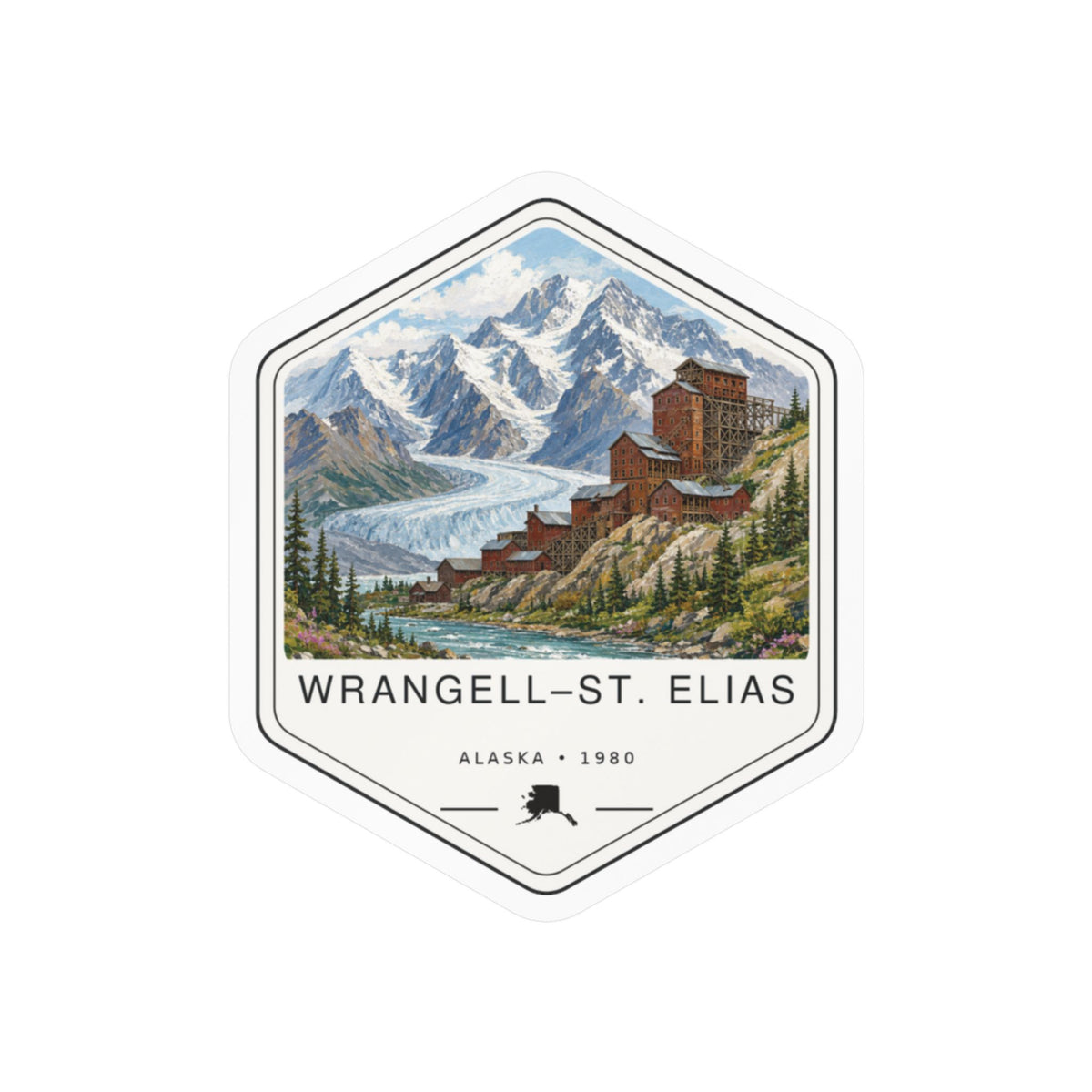 Wrangell–St. Elias National Park Badge Sticker