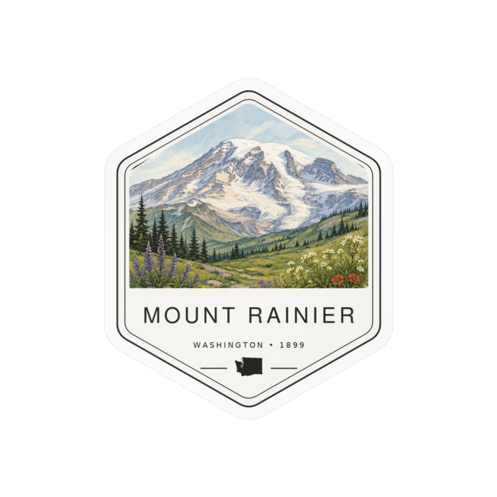Mount Rainier National Park Badge Sticker