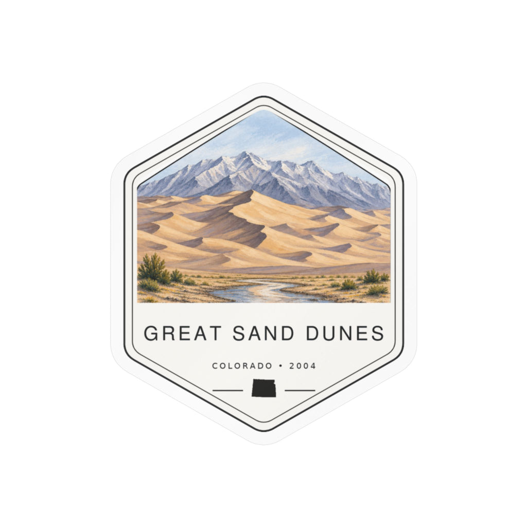 Great Sand Dunes National Park Badge Sticker