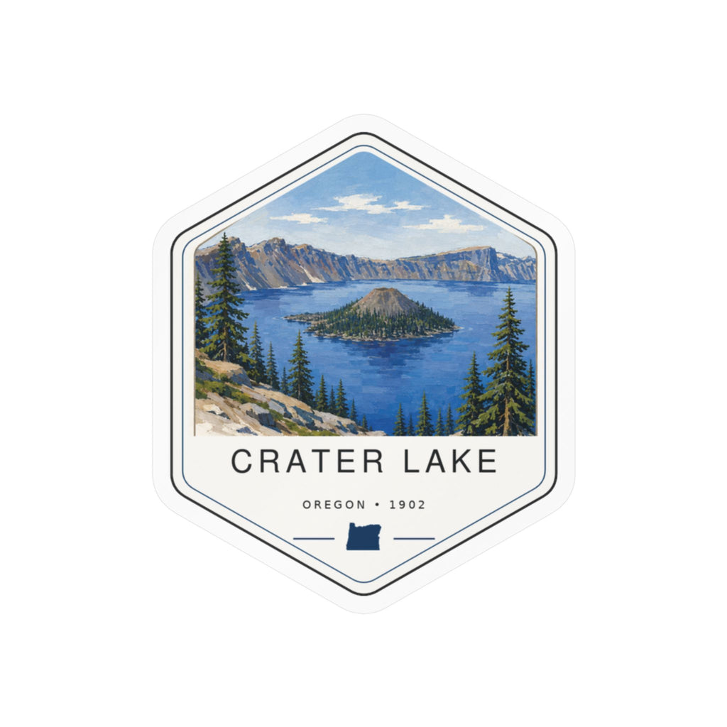Crater Lake National Park Badge Sticker