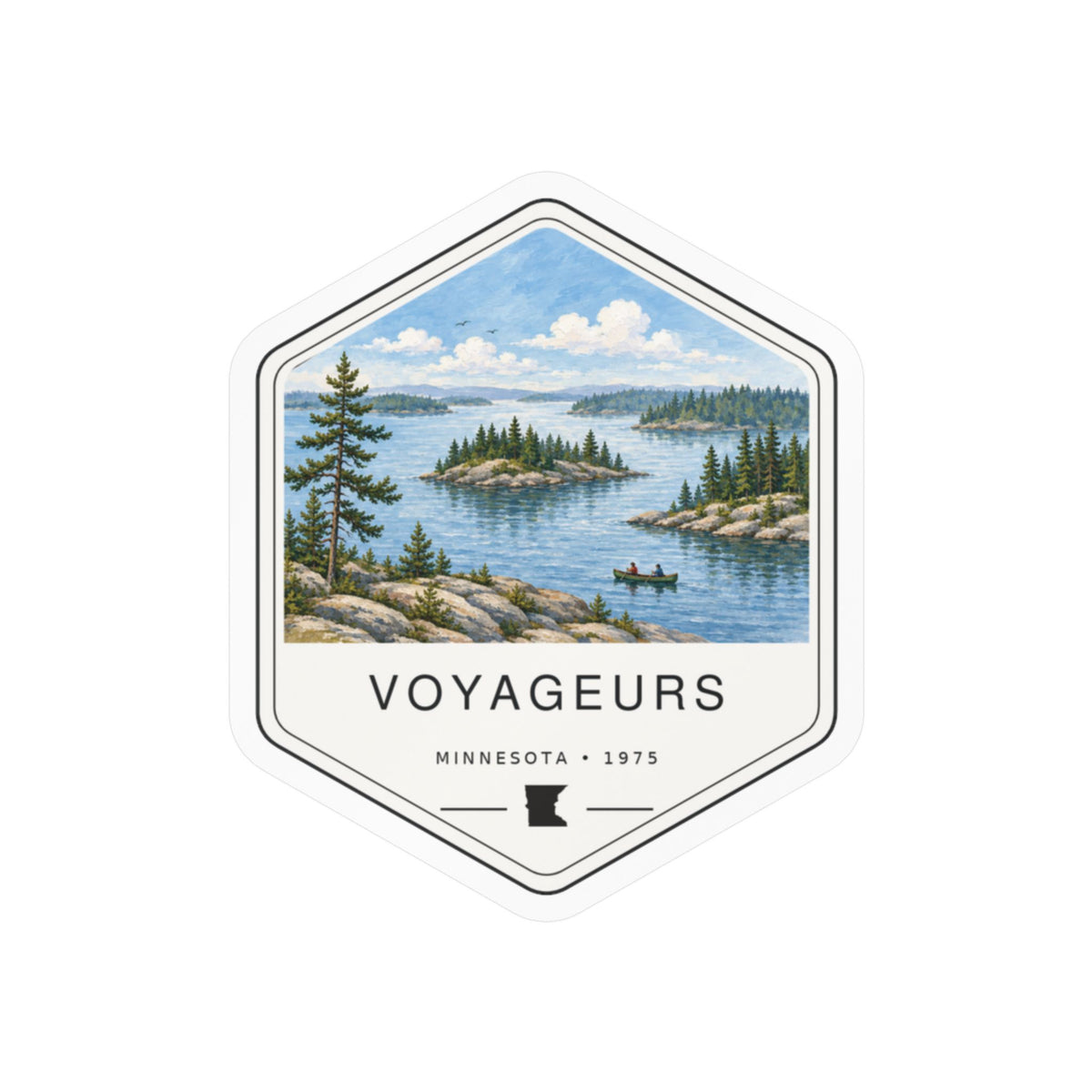 Voyageurs National Park Badge Sticker