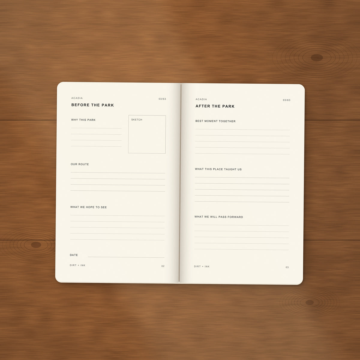 DIRT + INK: Acadia Pocket Journal