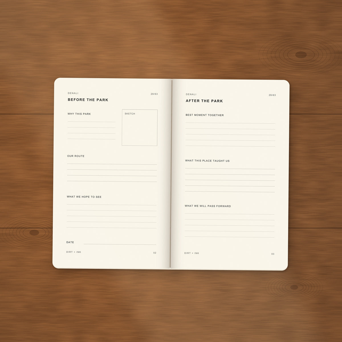 DIRT + INK: Denali Pocket Journal