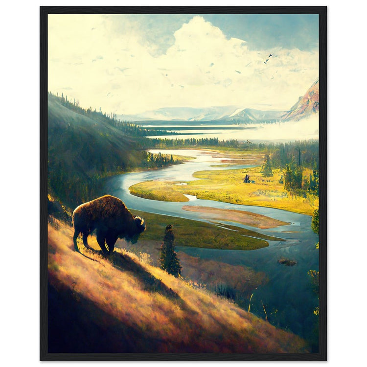 Yellowstone National Park - Premium Matte Paper Wooden Framed Poster