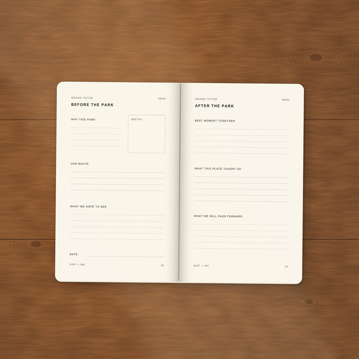 DIRT + INK: Grand Teton Pocket Journal