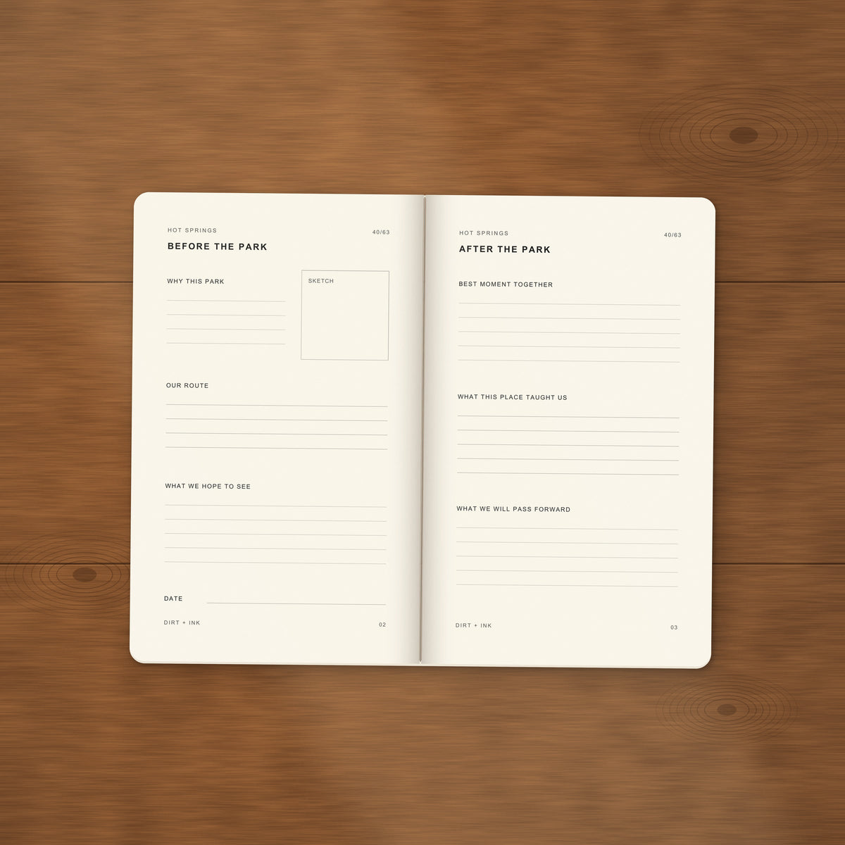 DIRT + INK: Hot Springs Pocket Journal