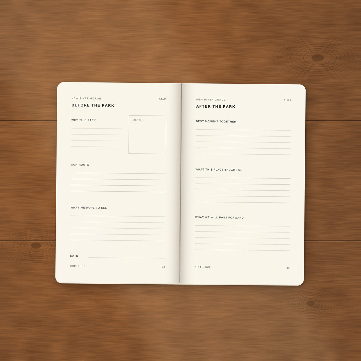 DIRT + INK: New River Gorge Pocket Journal