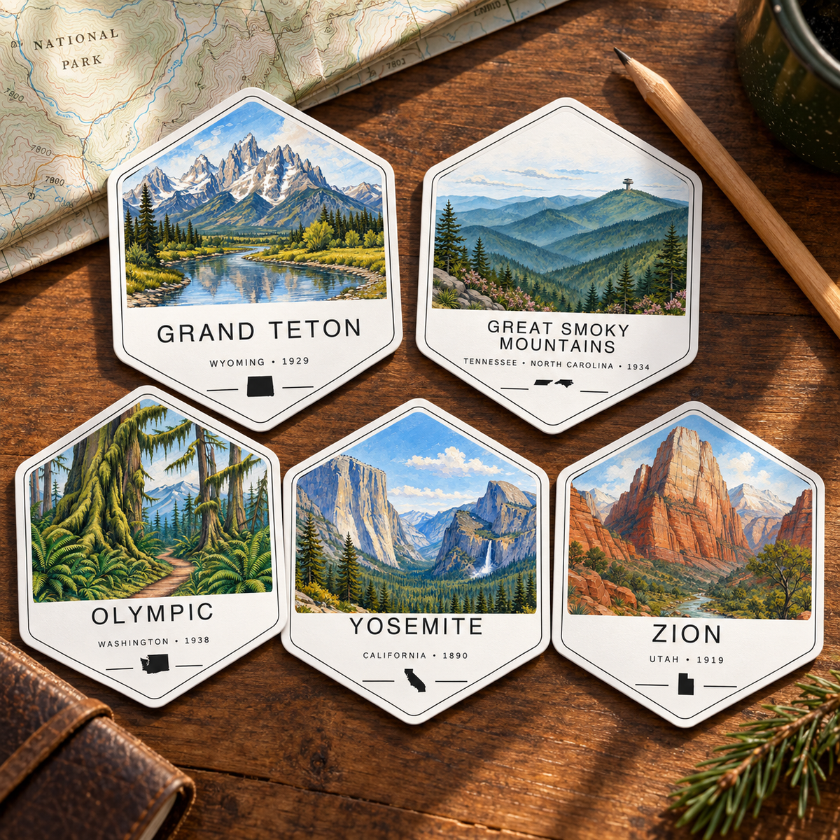 Build Your Park Badge Sticker Pack