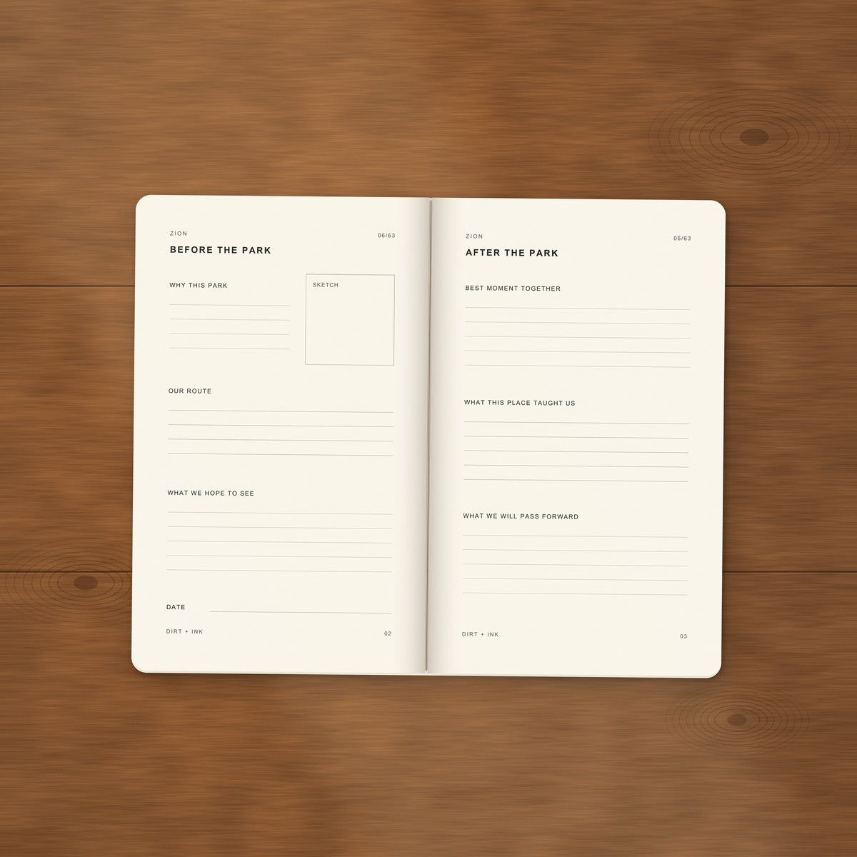 DIRT + INK: Zion Pocket Journal